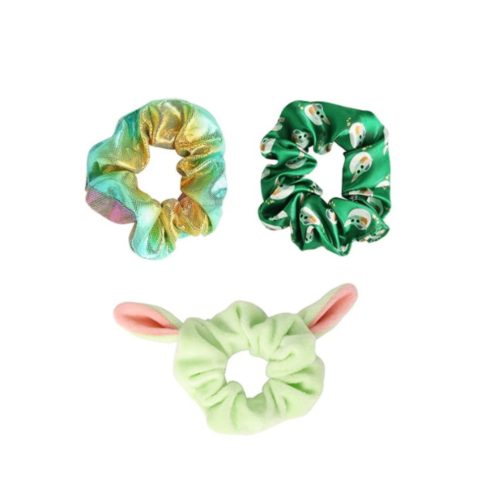 Disney Girl's Star Wars Yoda Scrunchie 3 Pack Green NWT